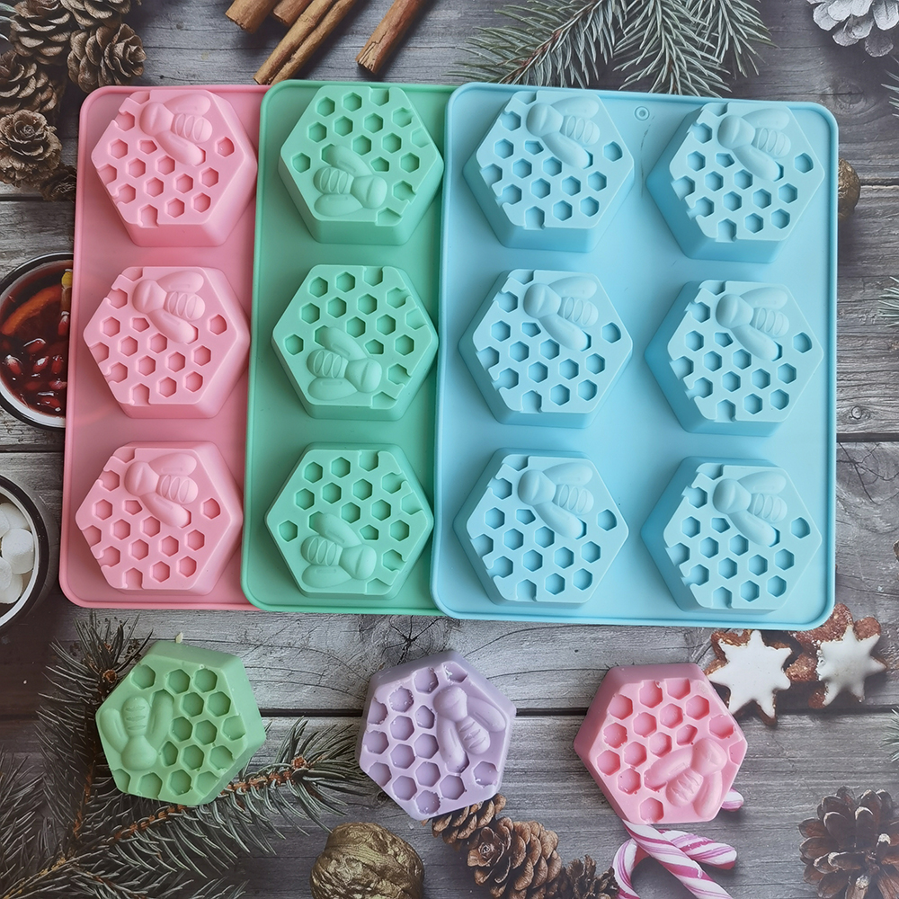 Soap Mold Silicone Loaf - Silicone Hexagonal Bee Soap Mold for