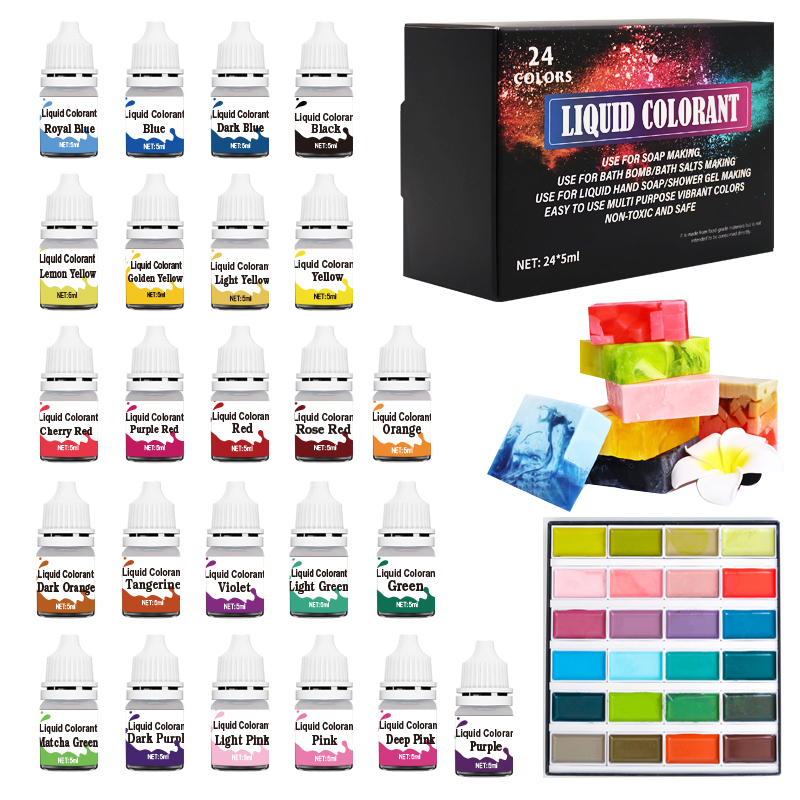 Soap Making Raw Material - 24-color bath ball soap dye –