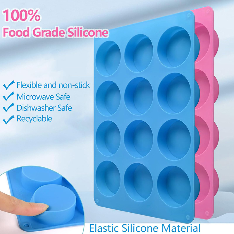 Round Silicone Molds 12-Cavity - Soap Mold Silicone Loaf reseña y precio