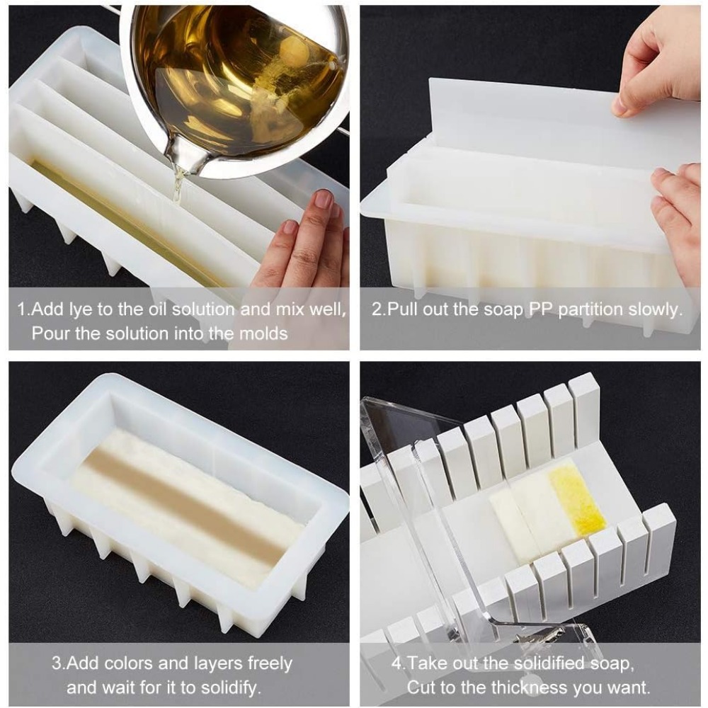 1 Pack 5pcs Silicone Loaf Soap - Soap Making For Beginners Book reseña y precio