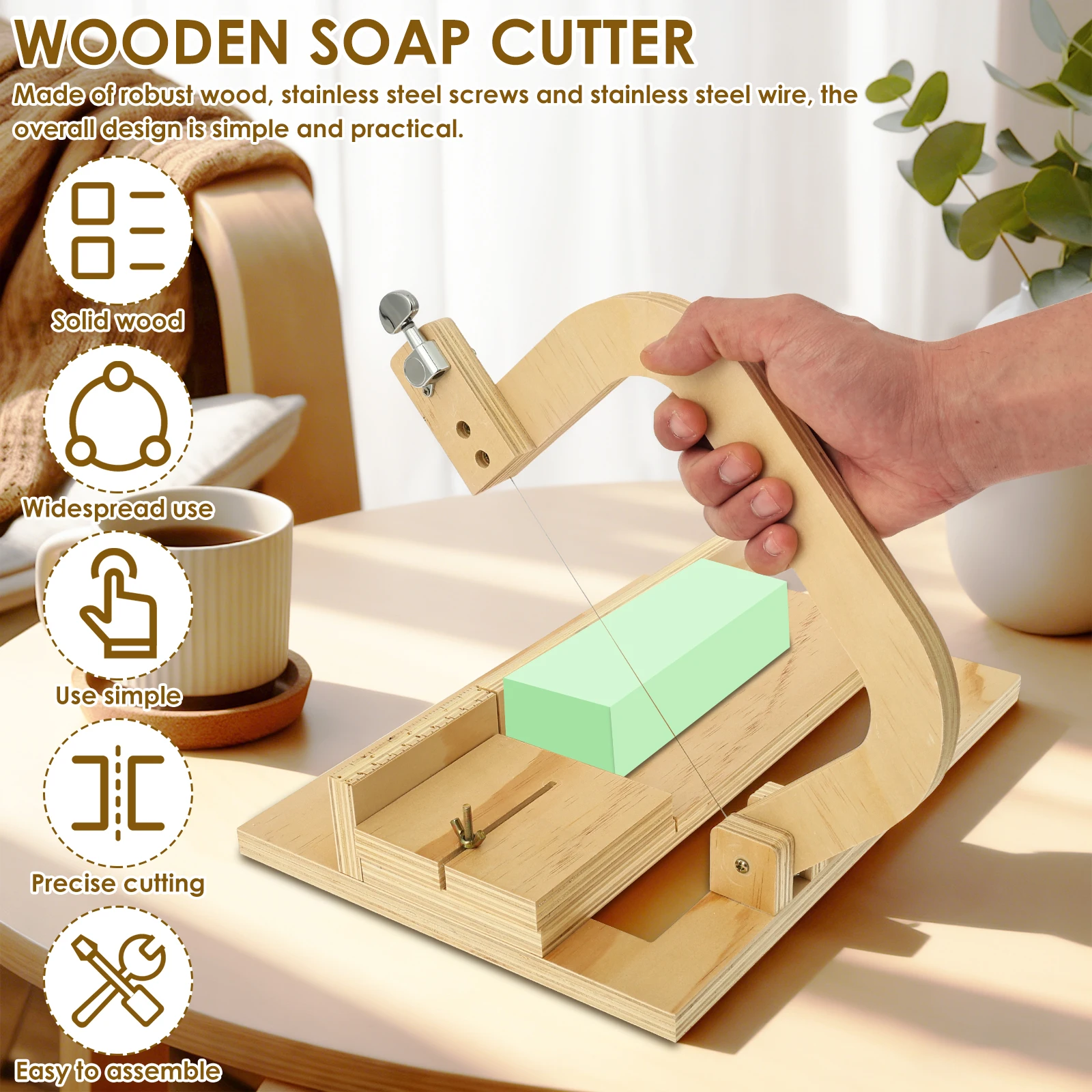 Wooden Soap Cutter Professiona - Soap Making For Beginners Book reseña y precio
