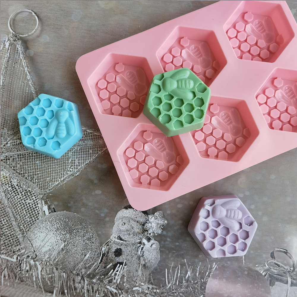 Silicone Hexagonal Bee Soap Mo - Soap Mold Silicone Loaf reseña y precio