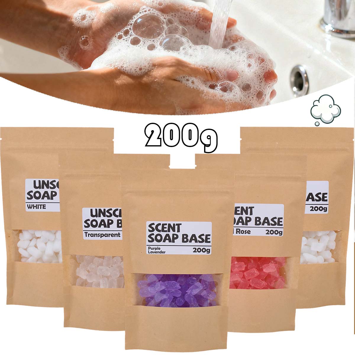 200g Scented Soap Base Glyceri - Soap Making Goats Milk reseña y precio