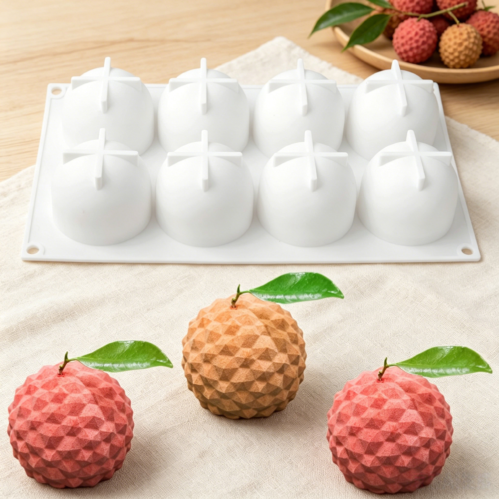 8‑Cavity Lychee Silicone Mold  - Soap Making Material reseña y precio