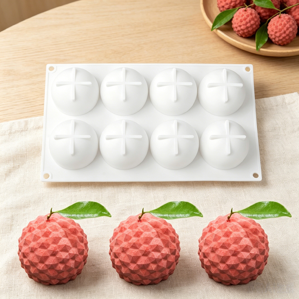 8‑Cavity Lychee Silicone Mold  - Soap Making Material reseña y precio