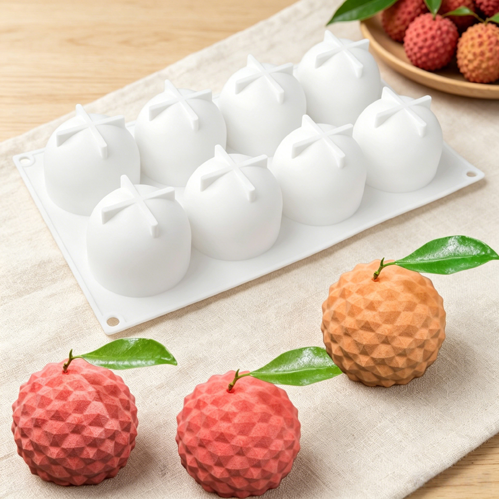 8‑Cavity Lychee Silicone Mold  - Soap Making Material reseña y precio