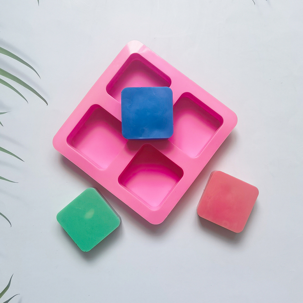 Handmade 4 Holes Square Silico - Soap Mold Silicone Loaf reseña y precio