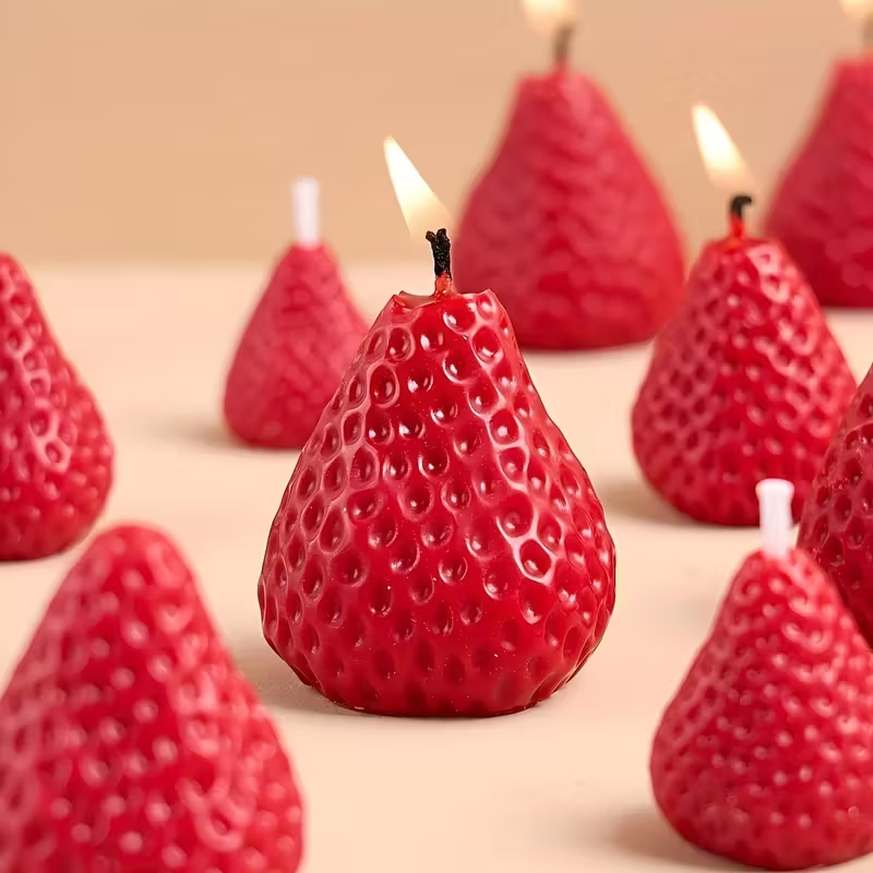 Strawberry Silicone Candle Mol - Soap Making Material reseña y precio