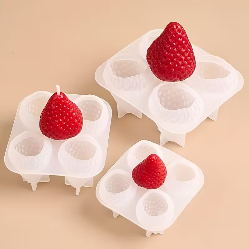 Strawberry Silicone Candle Mol - Soap Making Material reseña y precio
