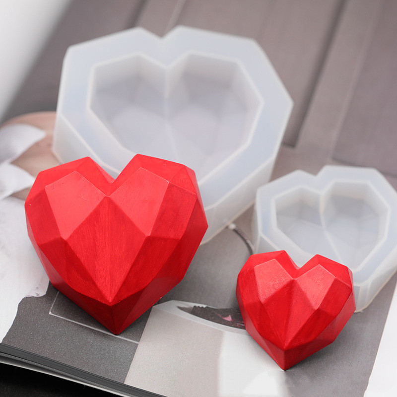 1Pcs 3D Love Heart Design Sili - Soap Mold Silicone Loaf reseña y precio