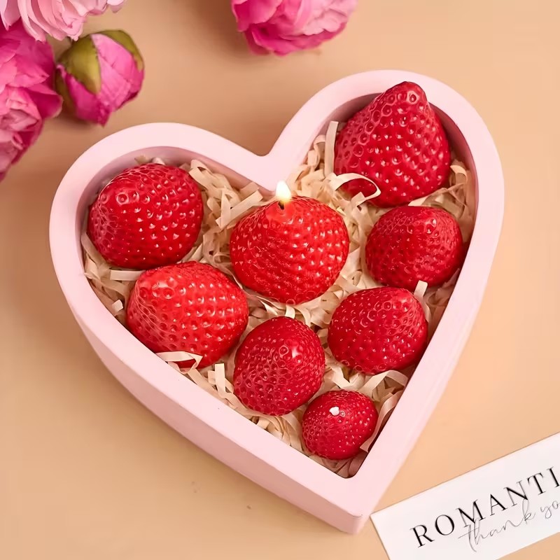 Strawberry Silicone Candle Mol - Soap Making Material reseña y precio