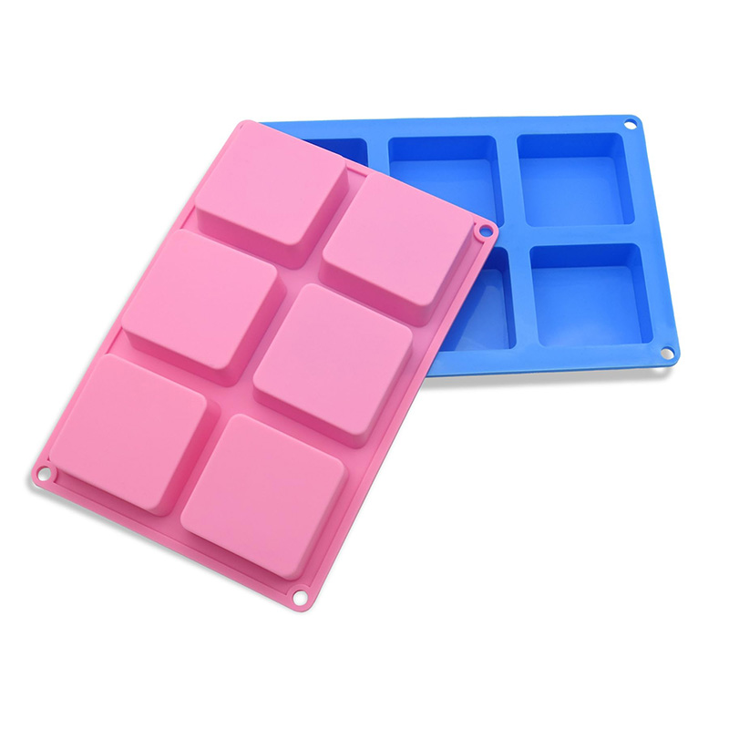 Square Soap Molds 6-Cavity Non - Soap Mold Silicone Loaf reseña y precio