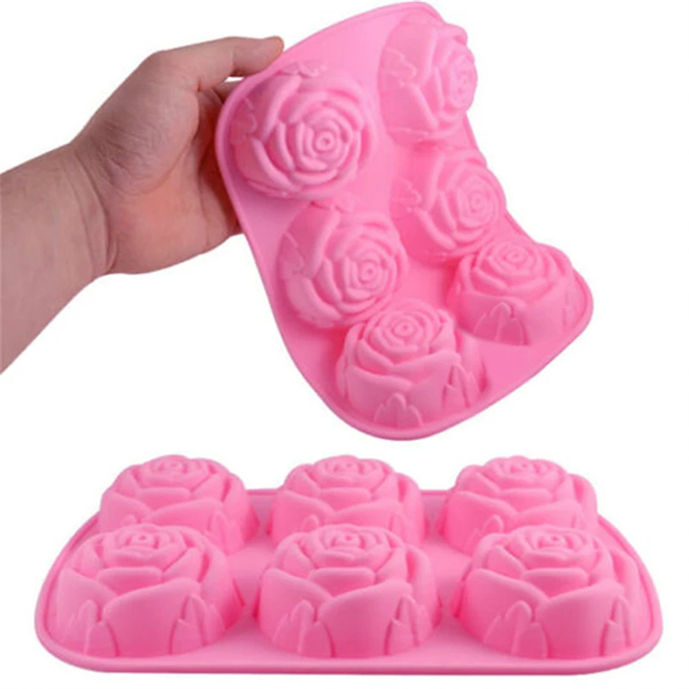 6 Holes Flower Rose Handmade S - Soap Mold Silicone Loaf reseña y precio