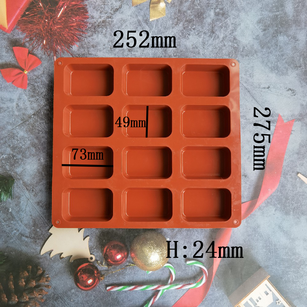 12 Cavity Square Silicone Soap - Soap Mold Silicone Loaf reseña y precio