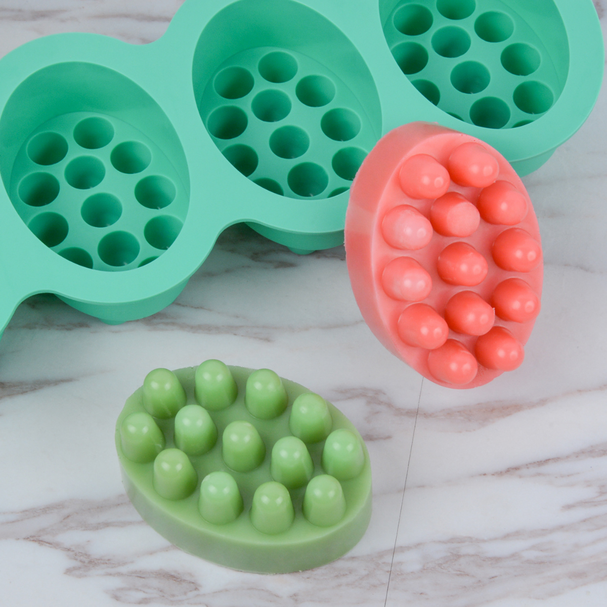 4 Hole Oval Massage Soap Silic - Soap Mold Silicone Loaf reseña y precio