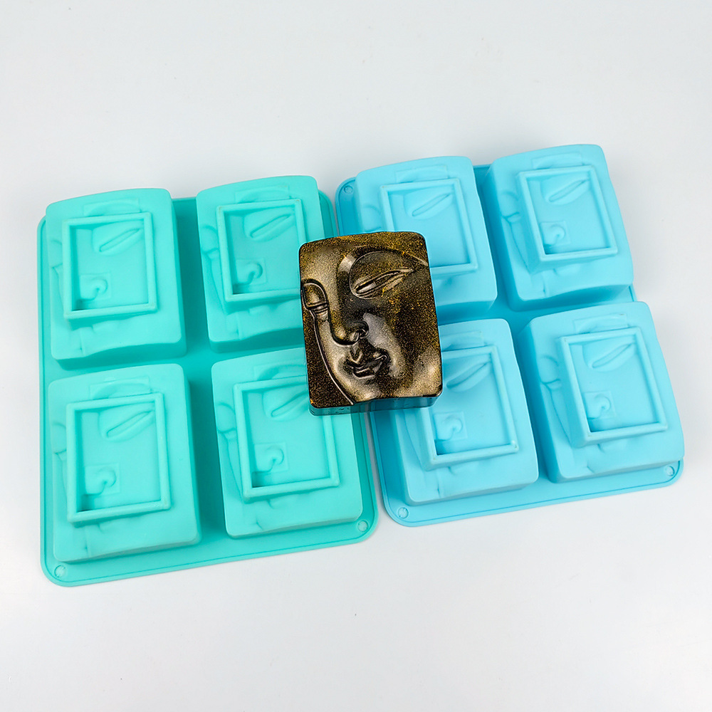 4 Holes Buddha Portrait Soap M - Soap Mold Silicone Loaf reseña y precio